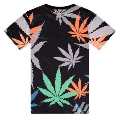 T-shirt Cannabis Homme Feuille Marijuana Multicolores