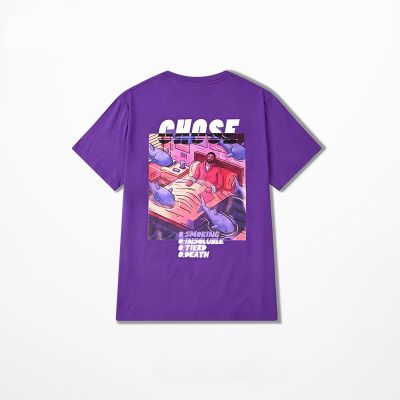 T-shirt Chose Purple Streetwear pour Homme