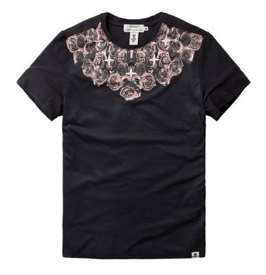 T-shirt Col Roses Imprimé Etoiles Panmax Homme Grande Taille