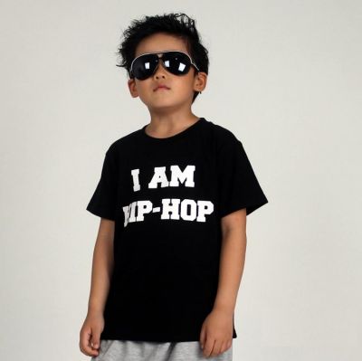 T shirt pour Enfant I am Hip Hop Noir Blanc Rouge Coton
