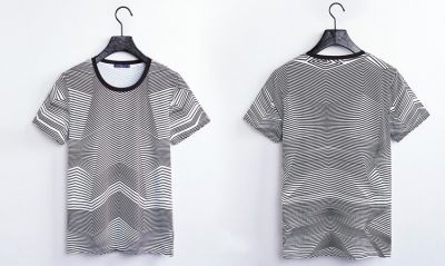 T-shirt Fashion Géométrique Imprimé Motif Illusion Optique