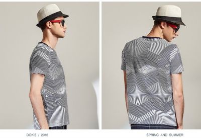 T-shirt Fashion Géométrique Imprimé Motif Illusion Optique