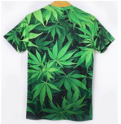 T shirt Feuille Cannabis Photographie Weed Leaf Stretch pour Homme