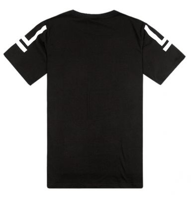 T-shirt Lignes Stars 21 Imprimé Blanc Trap Swag All Black
