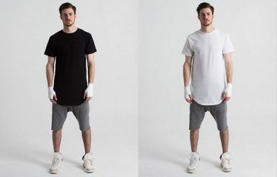 T-shirt Long pour Homme Manches Courtes Allongé Oversize