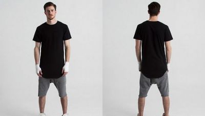T-shirt Long pour Homme Manches Courtes Allongé Oversize