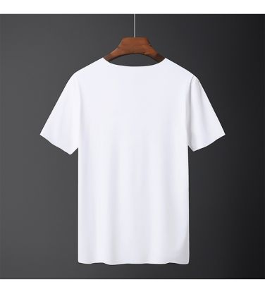 T-shirt manches courtes à séchage rapide pour homme tissu couleur unie col en v