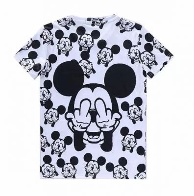 T shirt Mickey All Over Double Doigts d’Honneur Homme Femme