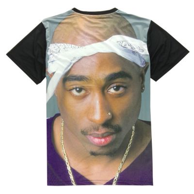 T-shirt Portrait 2pac Hip Hop Foulard Swag pour homme