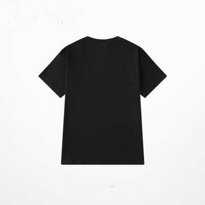 T-shirt à manches courtes noir en coton avec imprimé teddy unisexe