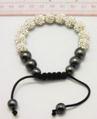 Bracelet Shamballa Bijou Tibétain avec Larges Perles Rondes