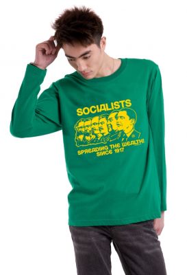 T shirt a manches longues parodie Socialists spreading Wealth