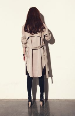Trench coat long pour femme avec ceinture tendance