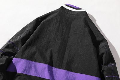 Veste coupe vent retro sport avec bandes contrastantes pour homme sportswear vintage