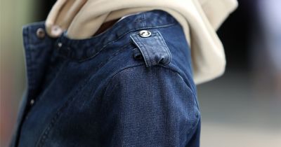 Veste en jeans large pour femme avec capuche amovible