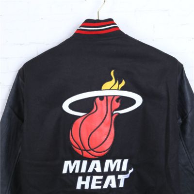 Veste Teddy Miami Heat NBA pour Homme manches cuir