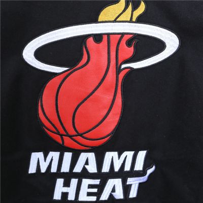 Veste Teddy Miami Heat NBA pour Homme manches cuir