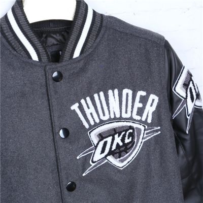 Veste Teddy Oklahoma City Thunder NBA pour Homme manches cuir