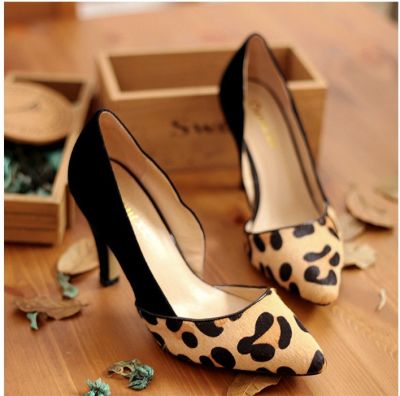 Chaussures mocassins pour femmes avec lanière cuir - design léopard