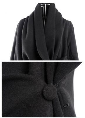 Manteau d'hiver pour femme avec double pli laine epaisse