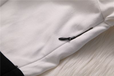 Robe bicolore effet t shirt blanc et jupe avec fermeture col bouton