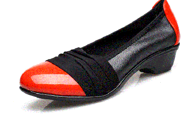 Chaussures pour femme fashion avec embout tissu couleur
