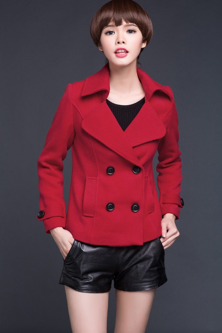 manteau court rouge