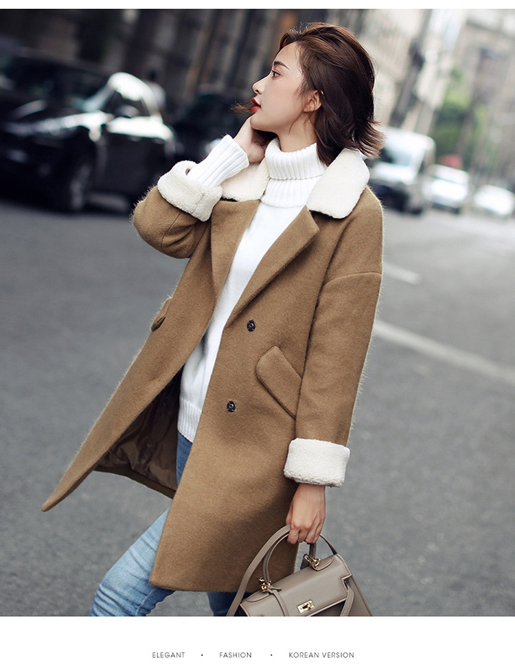 manteau en laine chaud femme