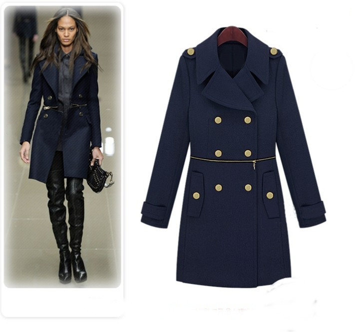 manteau style officier femme