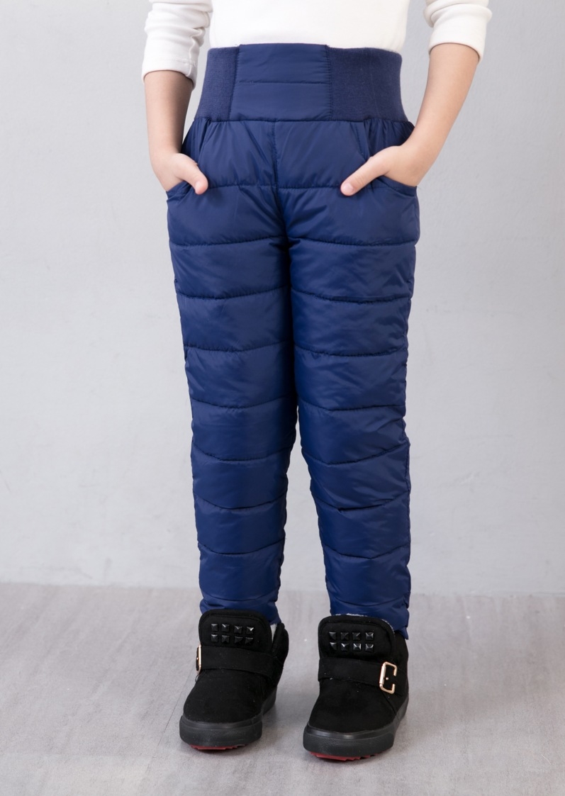 Pantalon matelassé anti-pluie hiver pour enfant avec ceinture